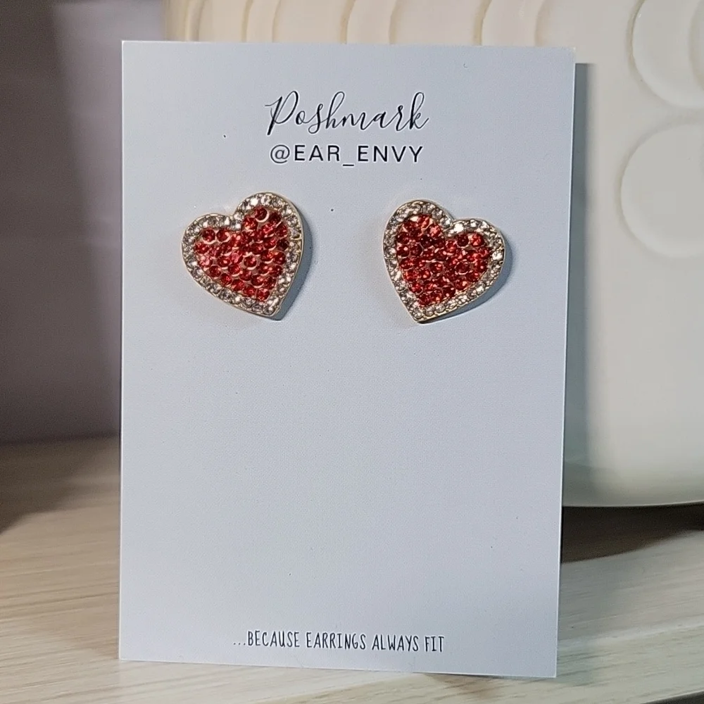 Ultra Shimmer Heart Stud Earrings
